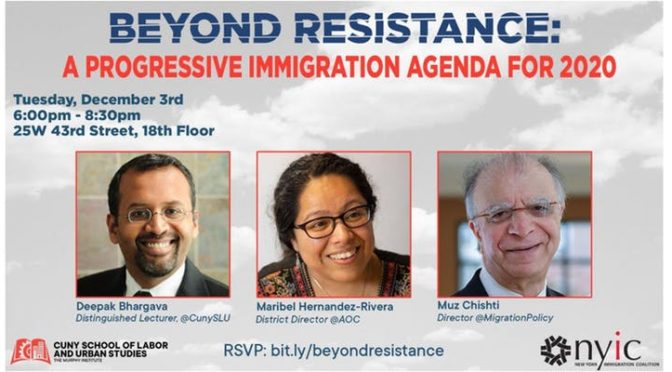 Event: BEYOND RESISTANCE: A Progressive Immigration Agenda for 2020 (12/3)