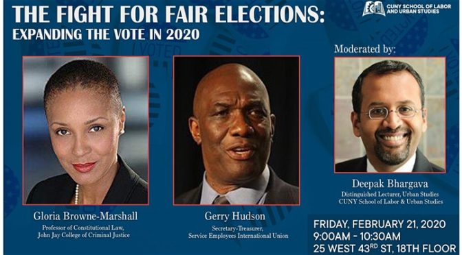 Event: The Fight for Fair Elections: Expanding the Vote in 2020 (2/21)